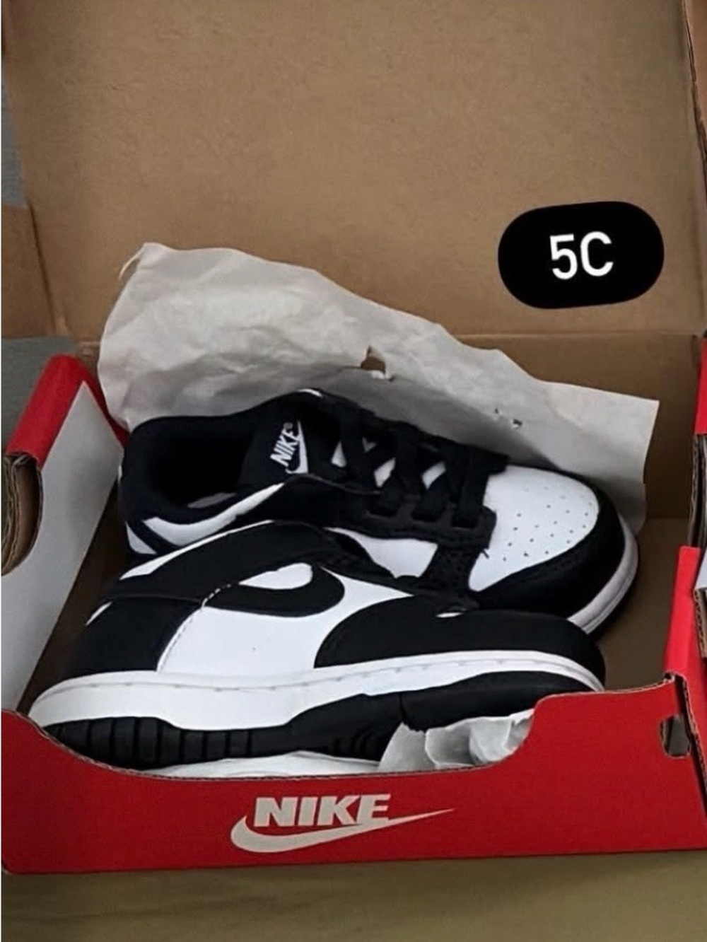 Nike Kids Black and White Low-Top Sneakers